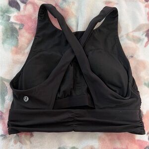 Black Lululemon Crossover Exercise Top